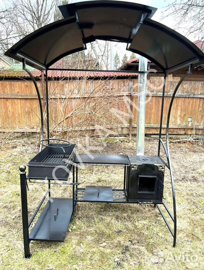 Мангал с крышей