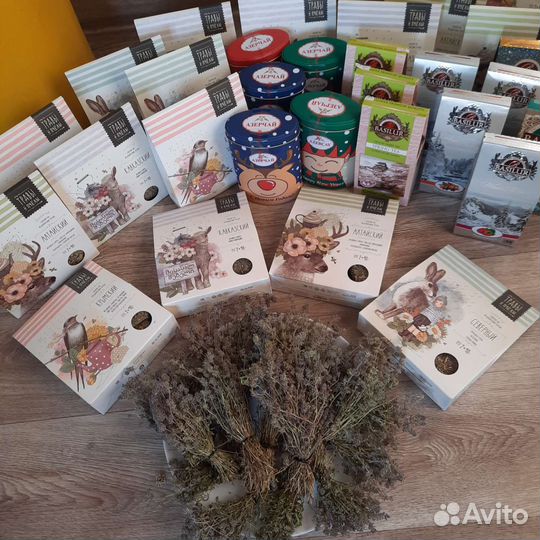 Травы сушёные для чая: Чабрец, душица, липа,мята