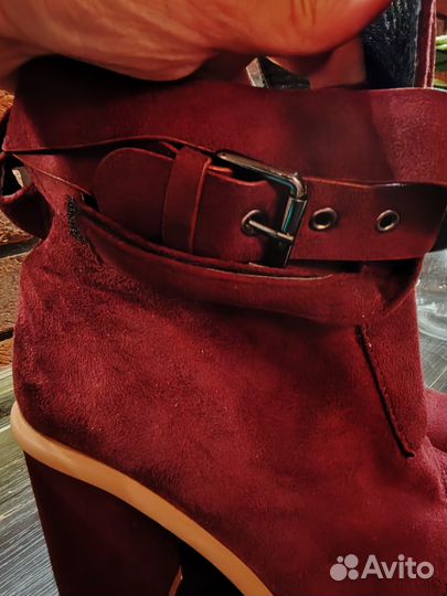 Сапоги женские зимние бордо