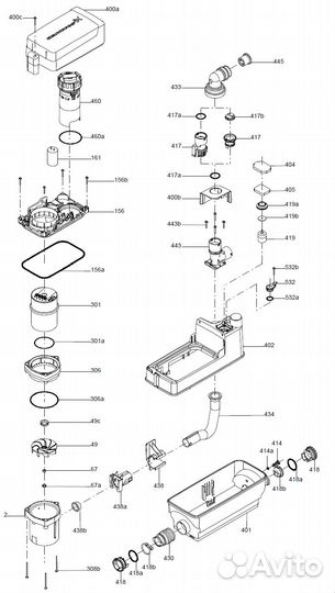 Запчасти насоса Sololift2 Grundfos / Грундфос