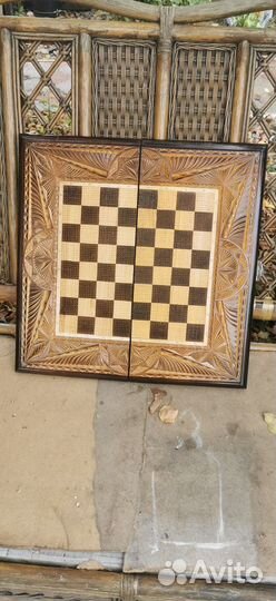 Нардышахматы резные ручной работы