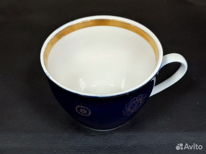 Чашка кобальт Полонский фарфоровый завод 200 мл