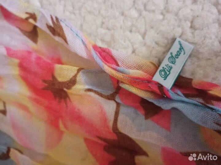 Женский шарф из жатого хлопка 180х80