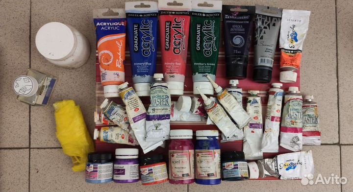 Акриловые, масляные краски, художественные