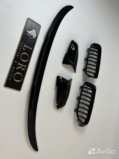 Ноздри зеркала спойлер BMW F30 М черные