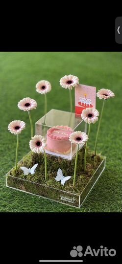 Уникальный букет с бенто тортом