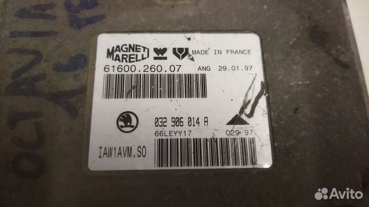 Блок управления двигателя Skoda Octavia A4 1997-00