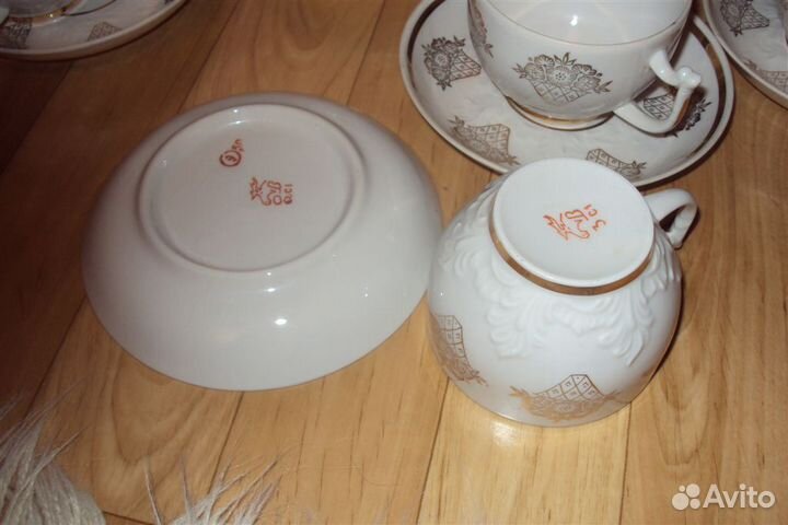 Чайные пары набор на 6 персон(12 пр) СССР Вербилки