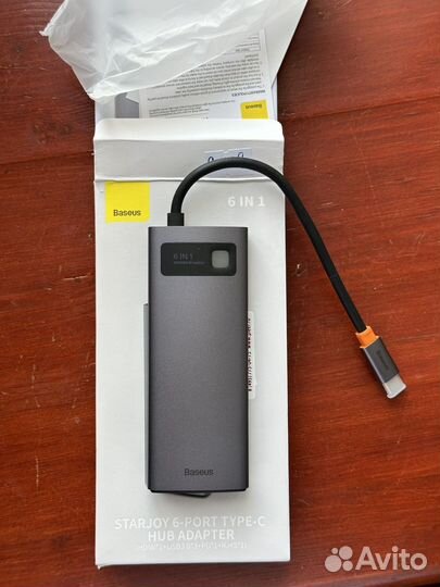 Хаб Baseus Metal Gleam Series 6-in-1 Type-C HUB