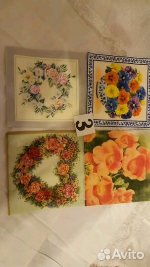 Салфетки для декупажа, цветочный сюжет и новогодни