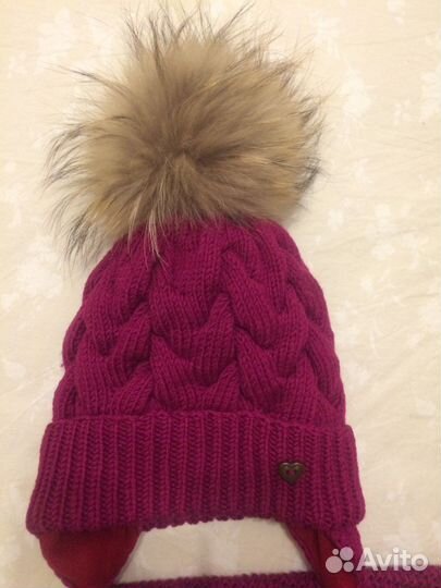 Шапка и снуд ручной работы для девочки