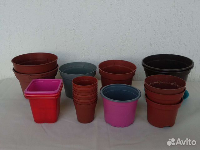 Горшки для рассады бу пластиковые 21 шт