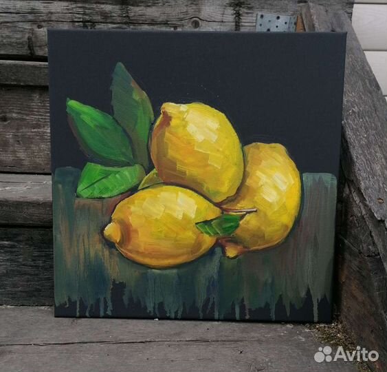 Картина с лимонами