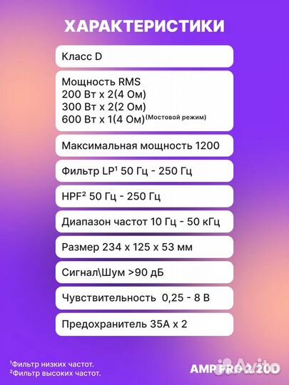 2-канальный усилитель AMP Pro 2.200