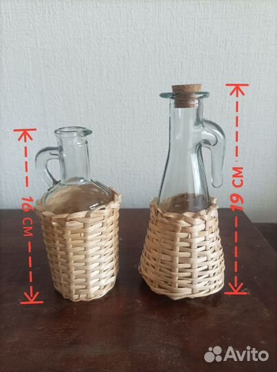 Графин соусник стеклянный для масла уксуса набор