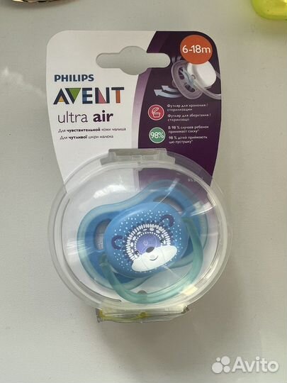Соска-пустышка avent 6-18m
