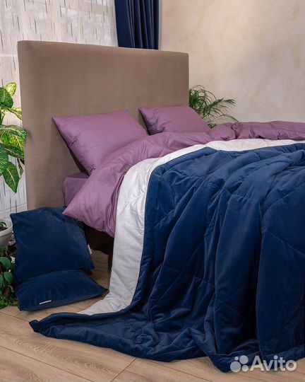 Покрывало богема синий новое плед на кровать