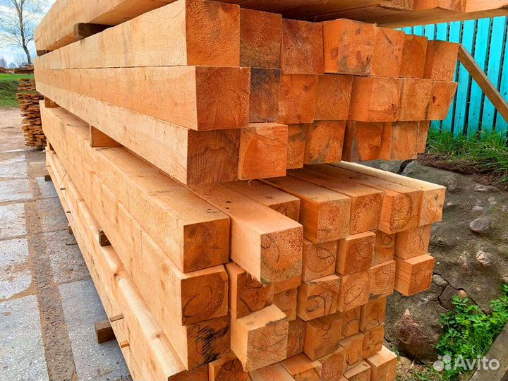 Брус 100х100х6000мм, 1-2сорт, опт
