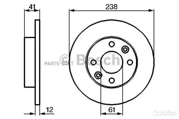 Bosch 0986479165 Тормозной диск