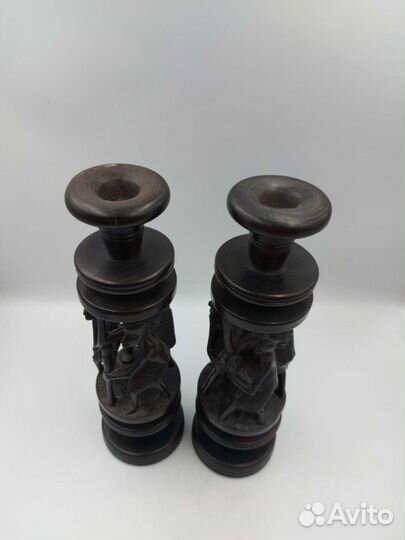 Антикварный подсвечник дерево Африка