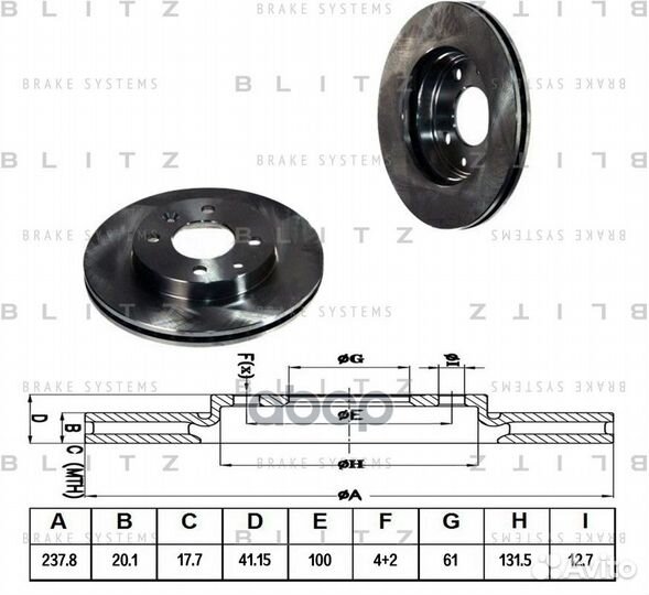 Диск пер.renault megane, kangoo, R19, R21 91