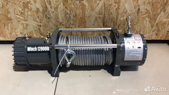Лебедка 12V 5.5 тонн EW12000 металлический трос