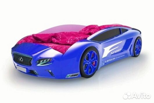 Детская кровать машина с матрасом