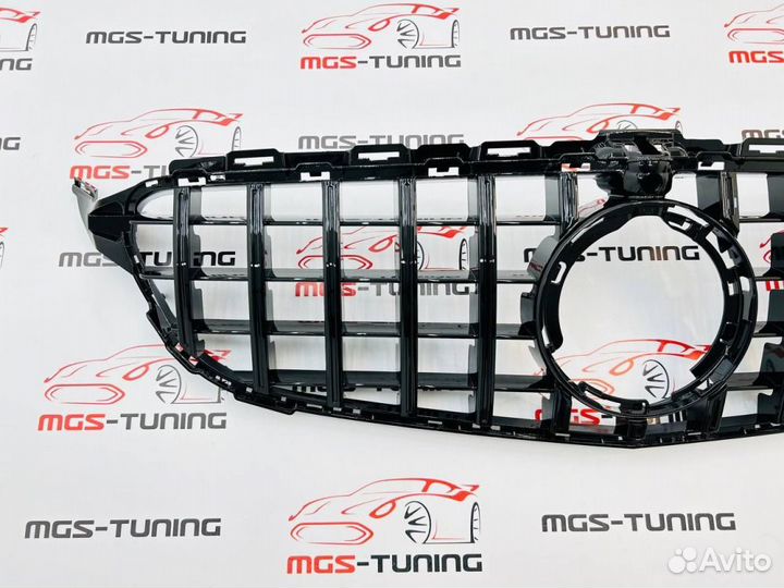 Решетка Mercedes 205 рестайлинг GT style black п/к