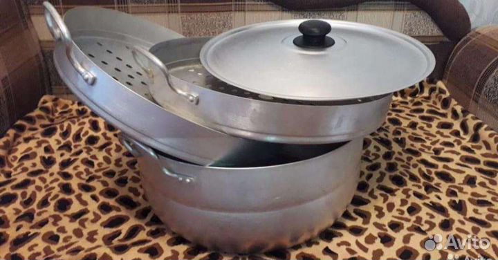 Продаю бу алюминивую мантоварку-13литр