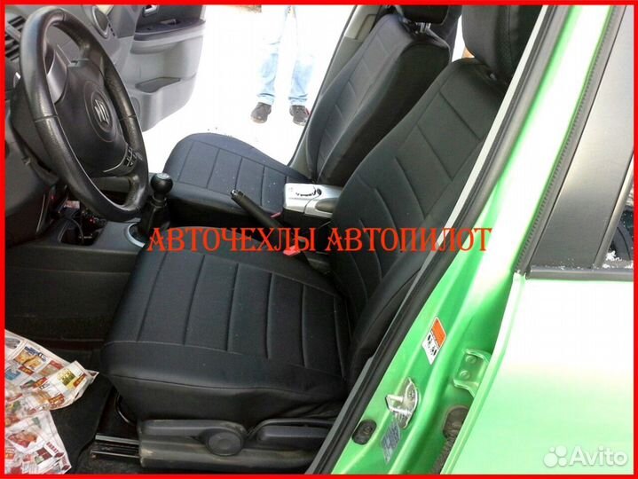 Чехлы Автопилот Suzuki SX4 из экокожи чёрные Класс