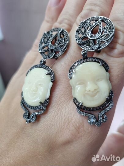 Серьги Будда