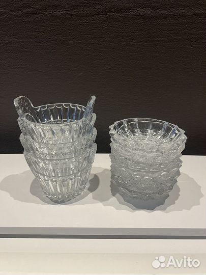 Хрустальные розетки СССР, 6+4 шт