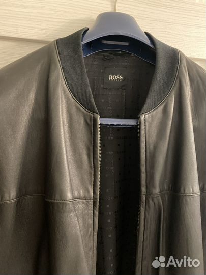 Кожаная куртка мужская 52 54