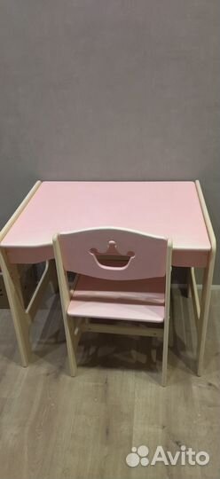 Детский стол и стул растущий 2-7 лет рост 85-130