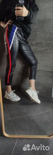Роскошные кожаные брюки Marc Cain 50-52 оригинал