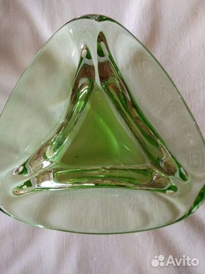 Ваза цветное гутное стекло Богемия