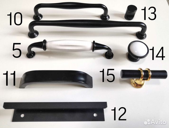 Мебельные ручки черные новые