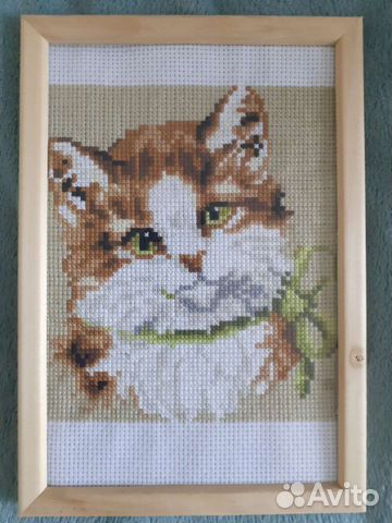 Картина вышитая крестиком ручная работа