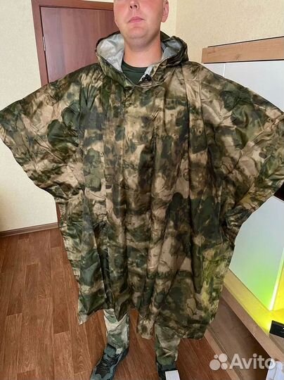 Плащ дождевик пончо тактический (мох)