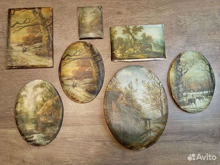 Винтажные старинные шелкографии. 80е годы Египет