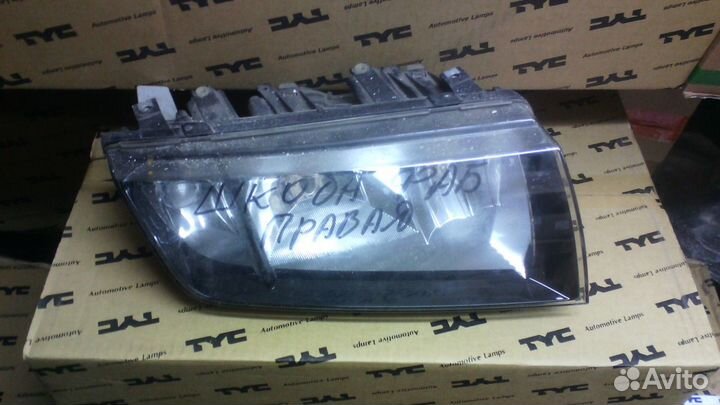Фара правая черная шкода фабия skoda fabia 00-06