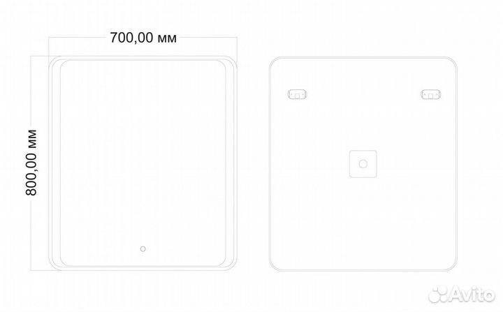 Зеркало с подсветкой ART&MAX elegant AM-Ele-700-8