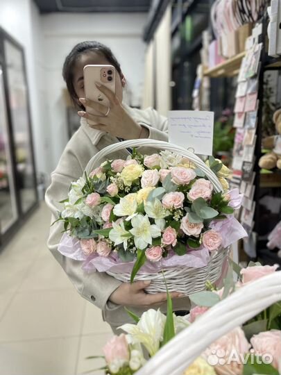 Цветы, шары, букеты, бесплатная доставка от 2500