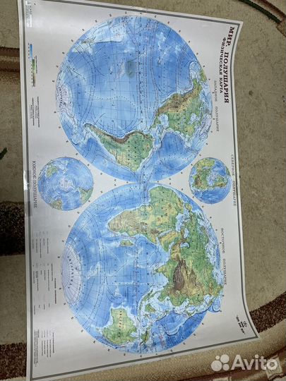Глобус физическая карта