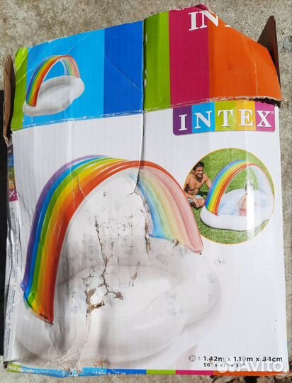 Детский надувной бассейн с навесом