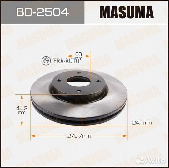 Masuma BD-2504 Диск тормозной nissan tiida 07