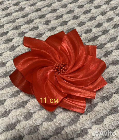 Цветок из ткани для броши, резинки для волос