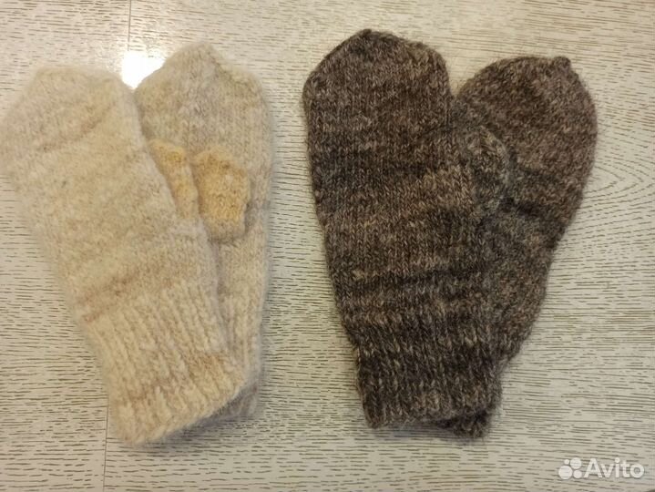 Варежки шерстяные