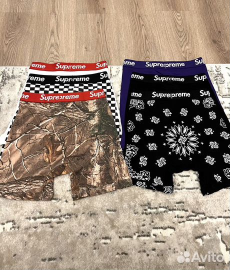 Трусы Supreme hanes boxer briefs