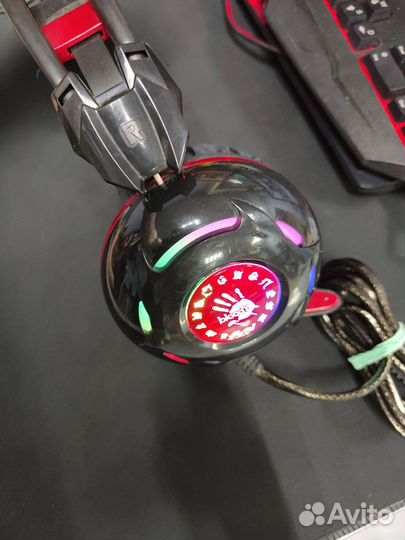 Наушники игровые A4Tech Bloody G300 Black + Red